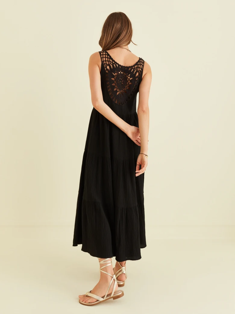 MAXI DRESS WITH OPENWORK DETAIL