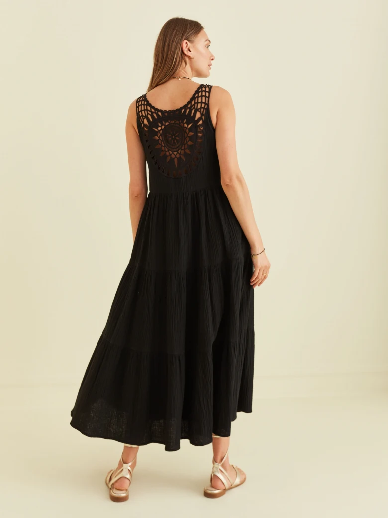 MAXI DRESS WITH OPENWORK DETAIL
