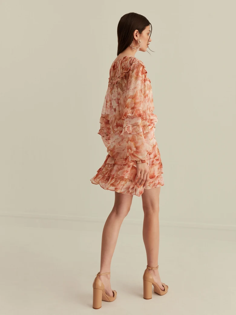 FLORAL VISCOSE SKIRT