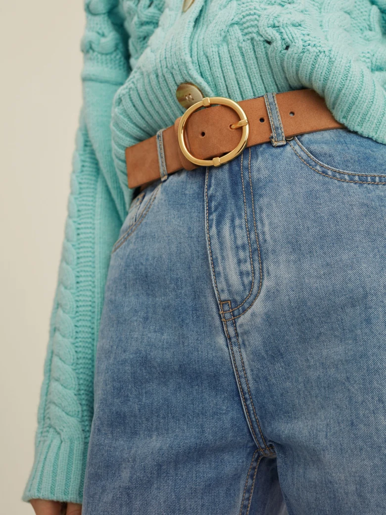 TURQUOISE CROPPED CARDIGAN