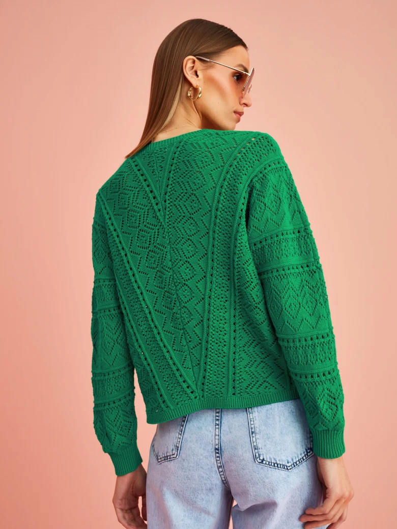 OPEN-KNIT SWEATER