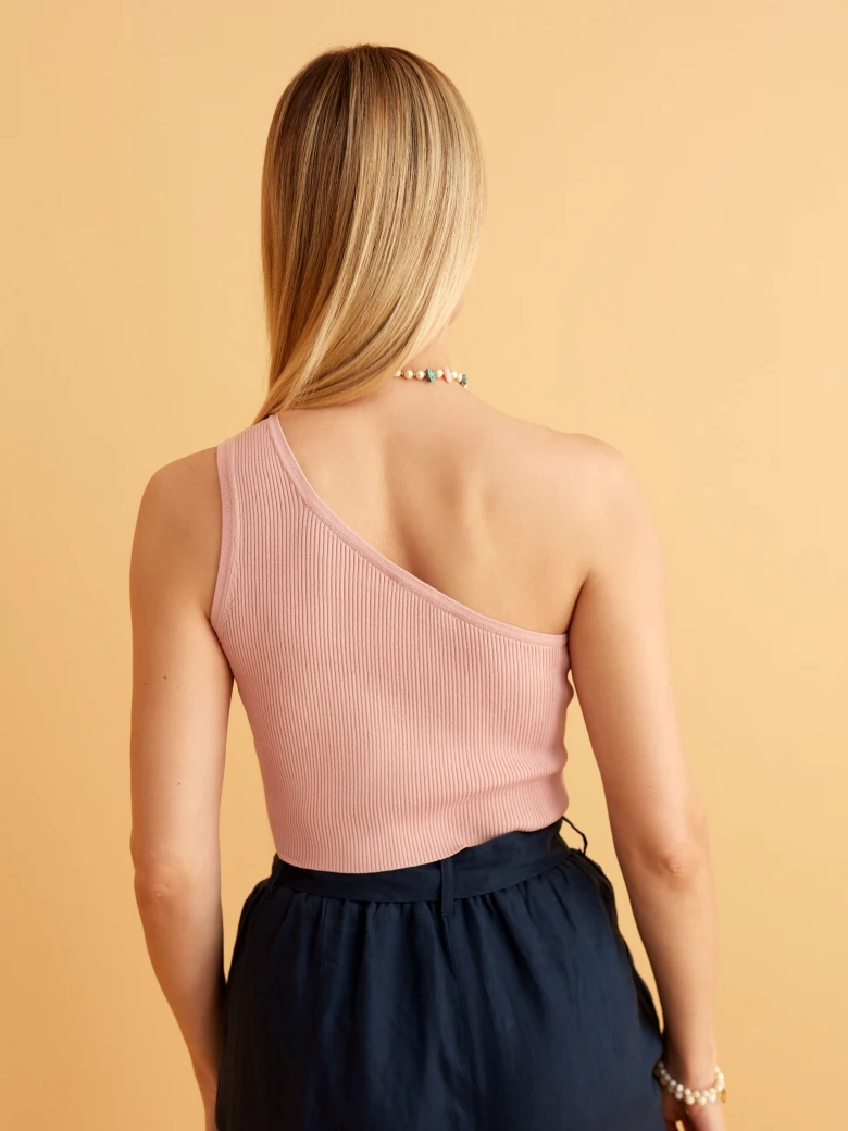 PINK ONE SHOULDER TOP