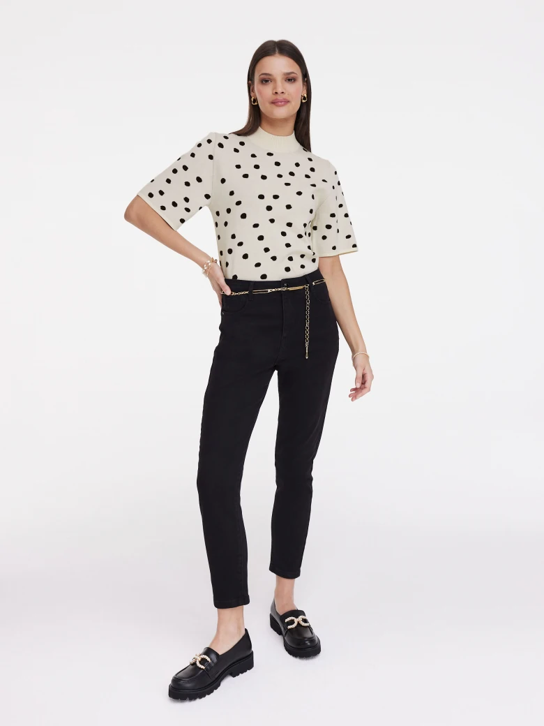 Black high-waisted pants