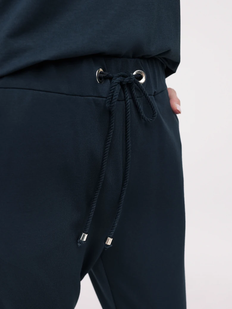 Navy blue high-waisted pants