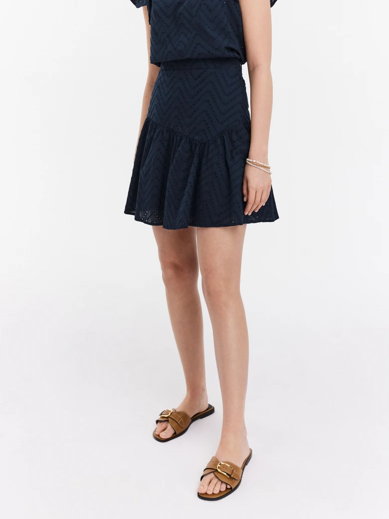 Navy blue cotton skirt