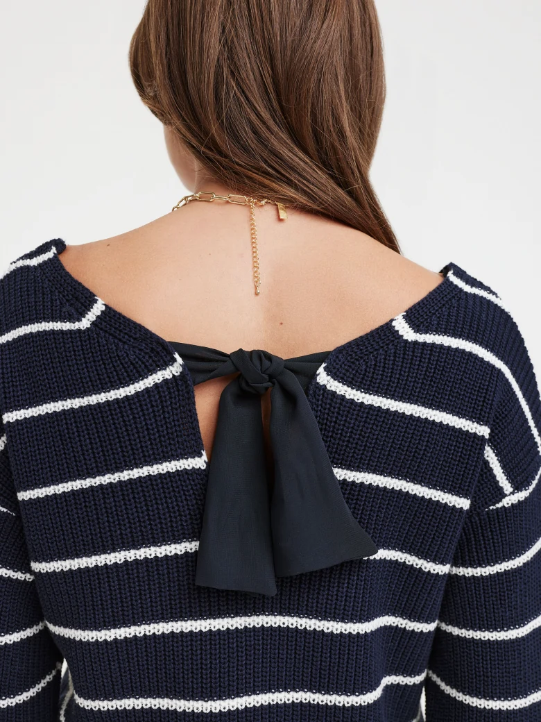 Dark blue striped sweater