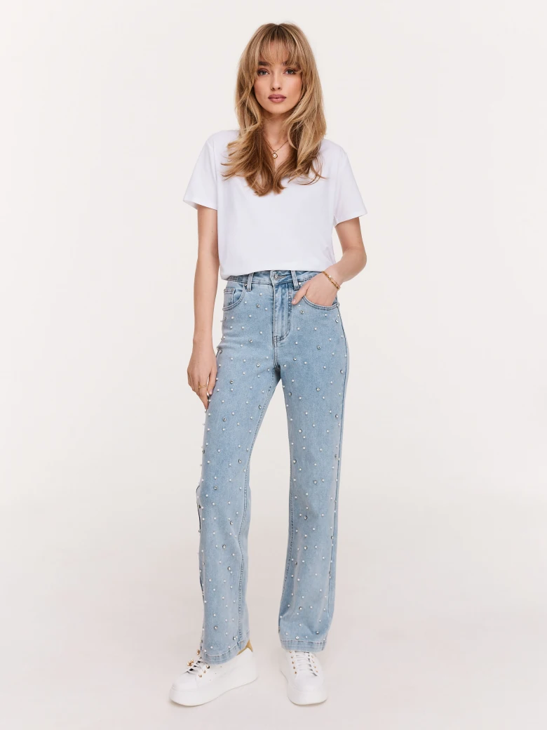 White blouse with short sleeves