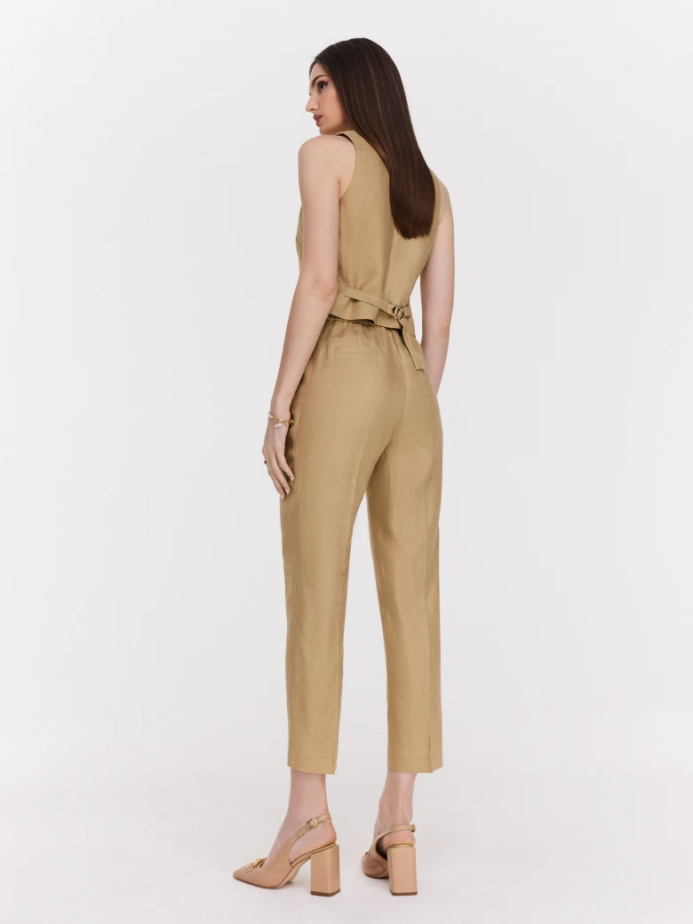 Caramel linen vest