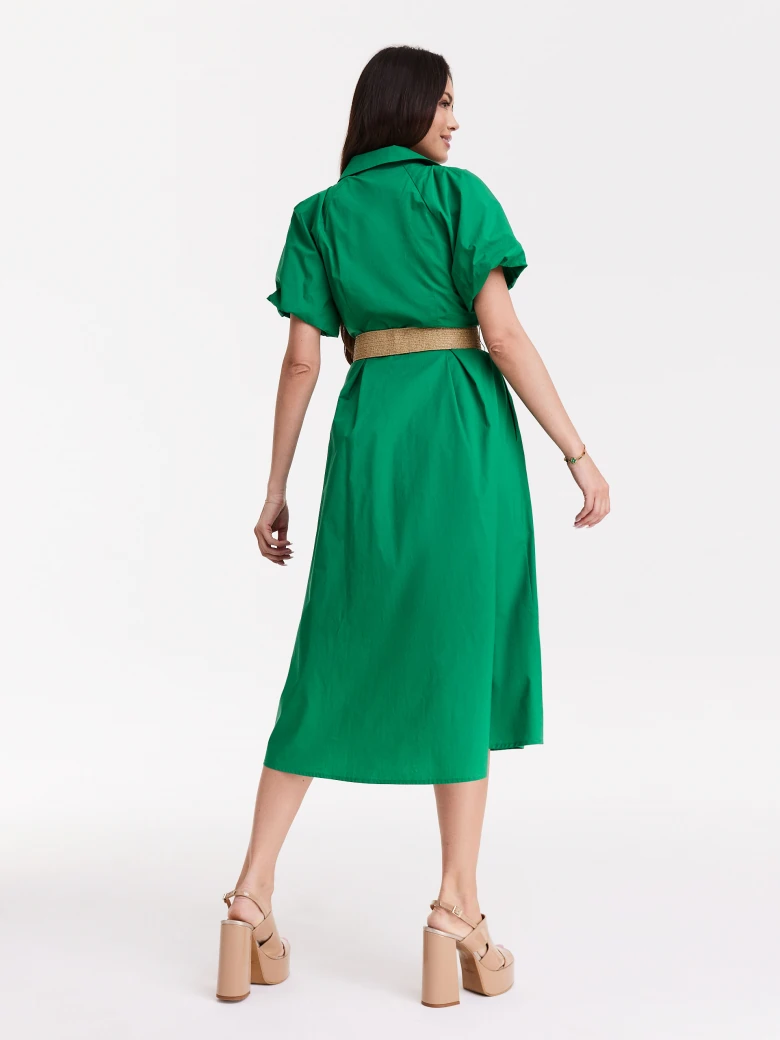 Green dress with flared bottom