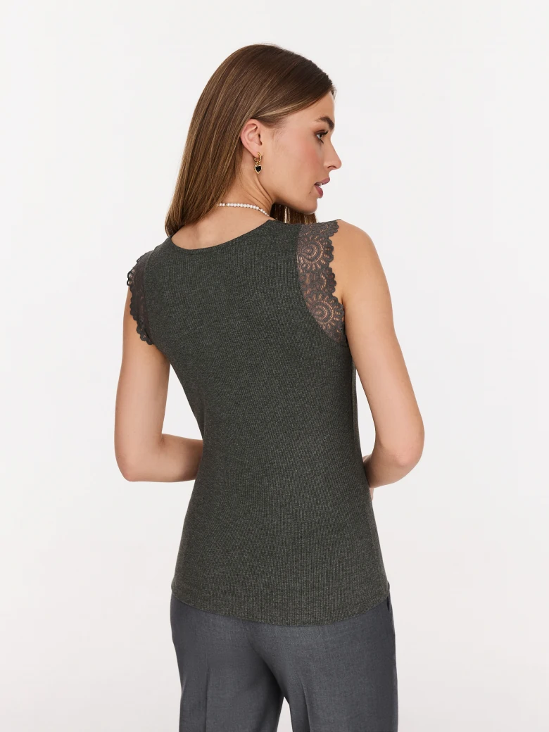Grey ⅞ high-waisted cigarillos