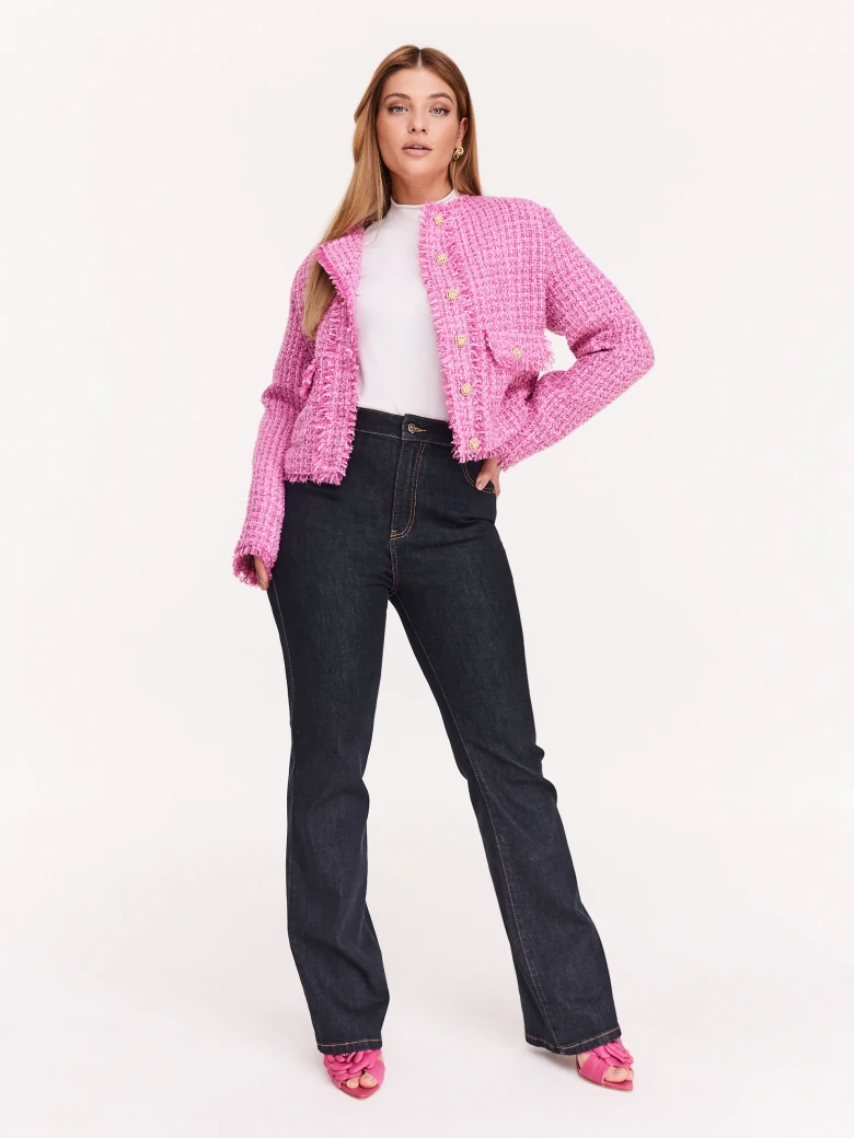 Navy blue denim bell bottoms