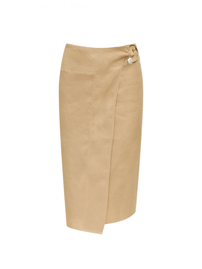 Envelope skirt in linen