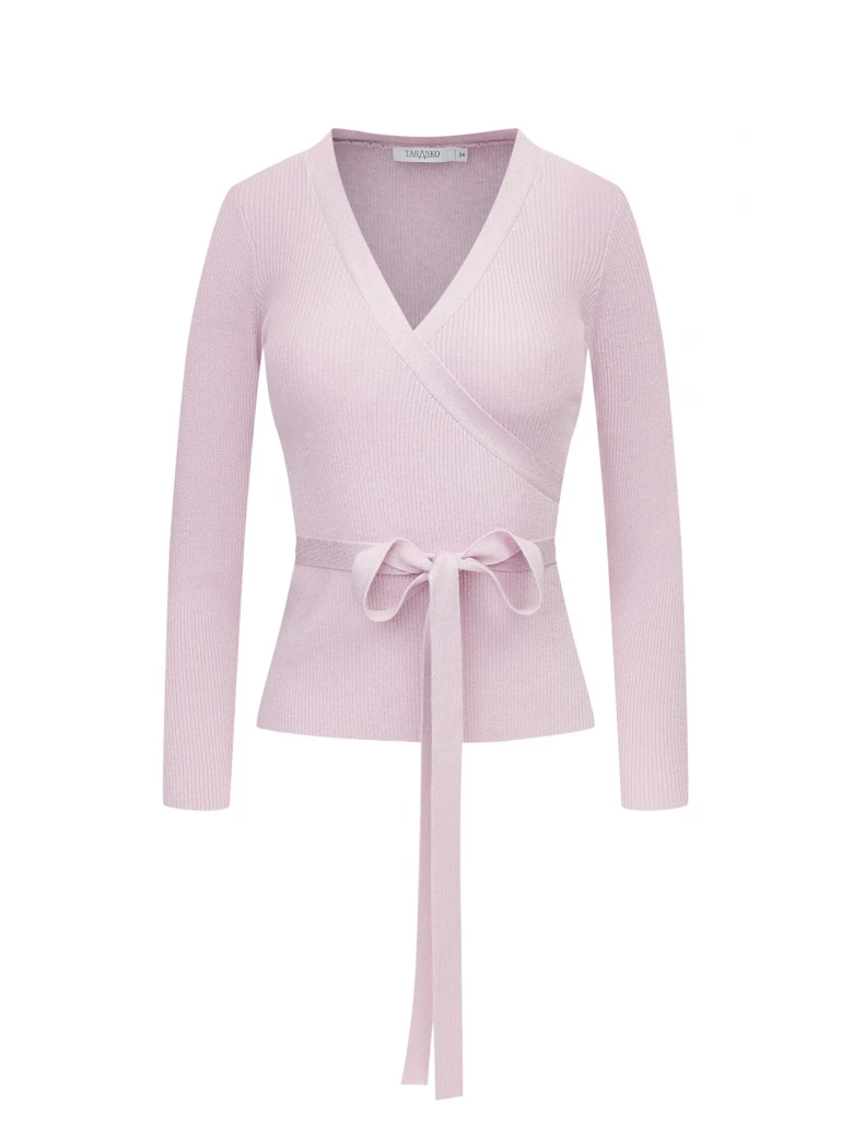 Light pink sweater with shimmering threads