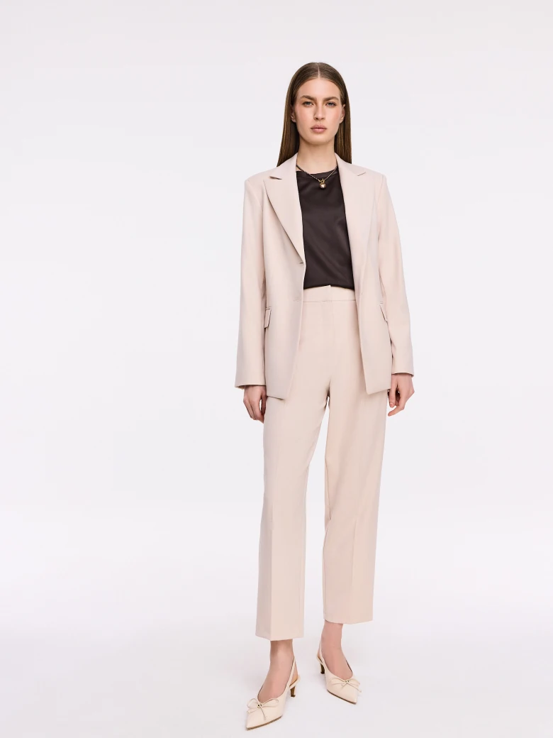 Elegant chocolate-colored silk blouse
