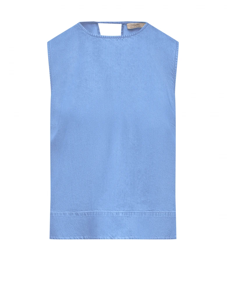 Loose denim blouse
