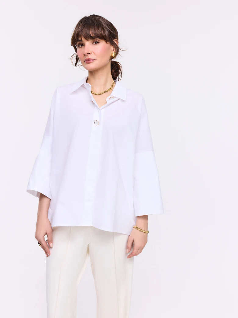Oversized white cotton shirt