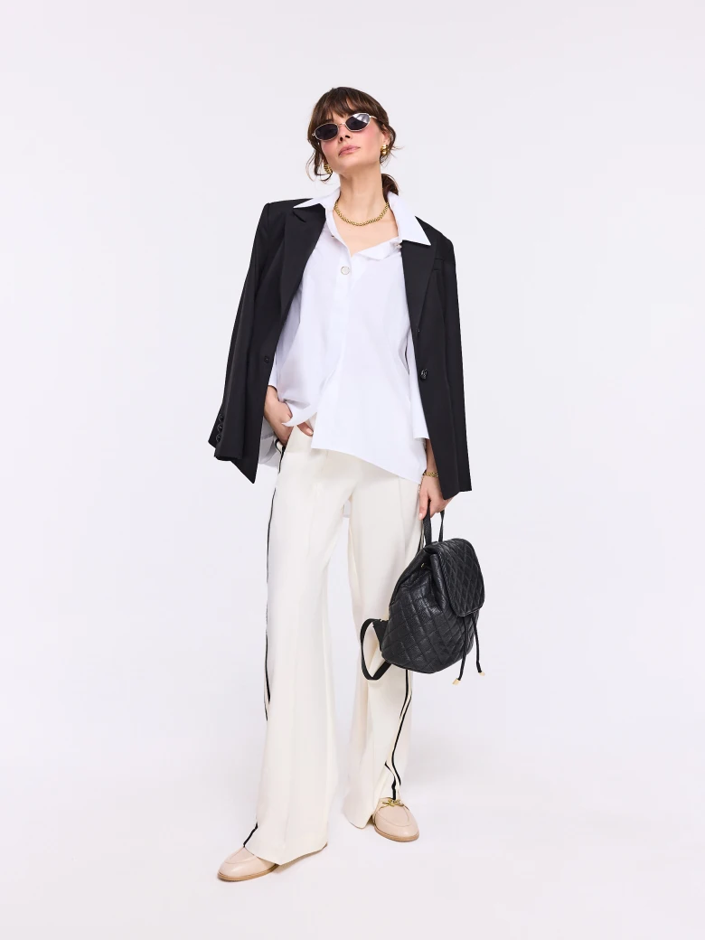 Oversized white cotton shirt