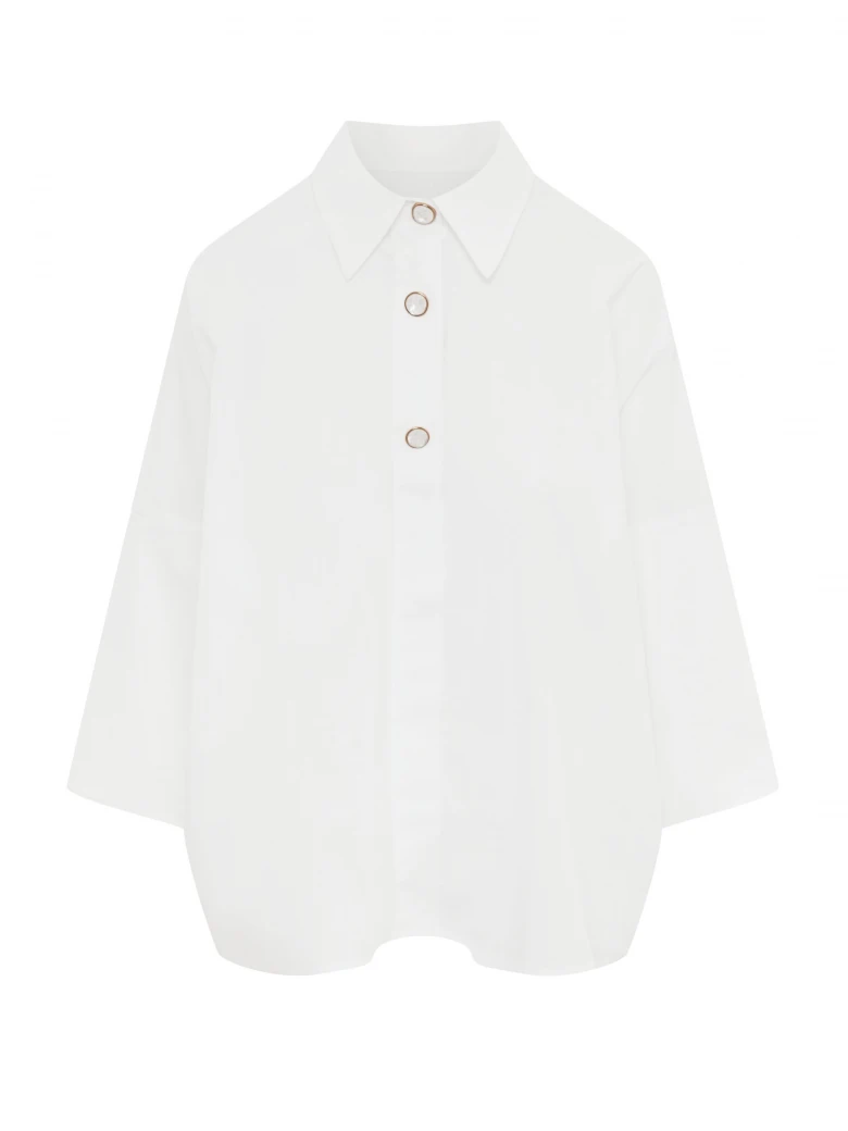 Oversized white cotton shirt