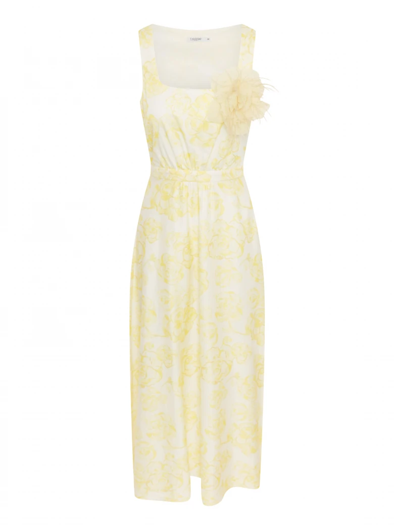 White cotton dress with yellow flowers