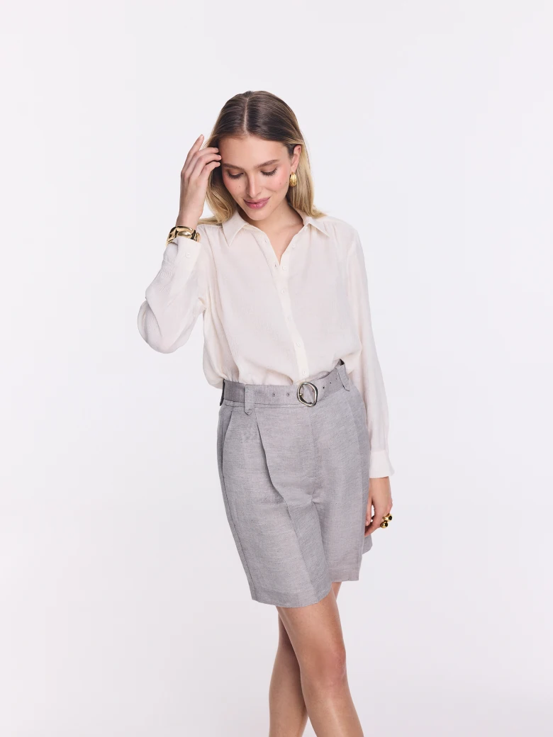 Eleganckie szare bermudy