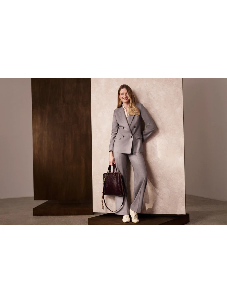 Spodnie wide leg w kolorze taupe