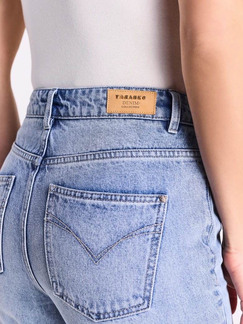 Spodnie jeansowe z wysokim stanem mom jeans