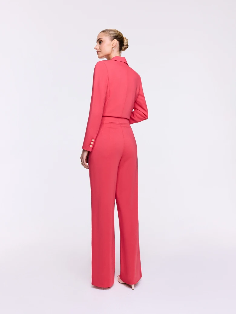 Elegant coral-colored pants