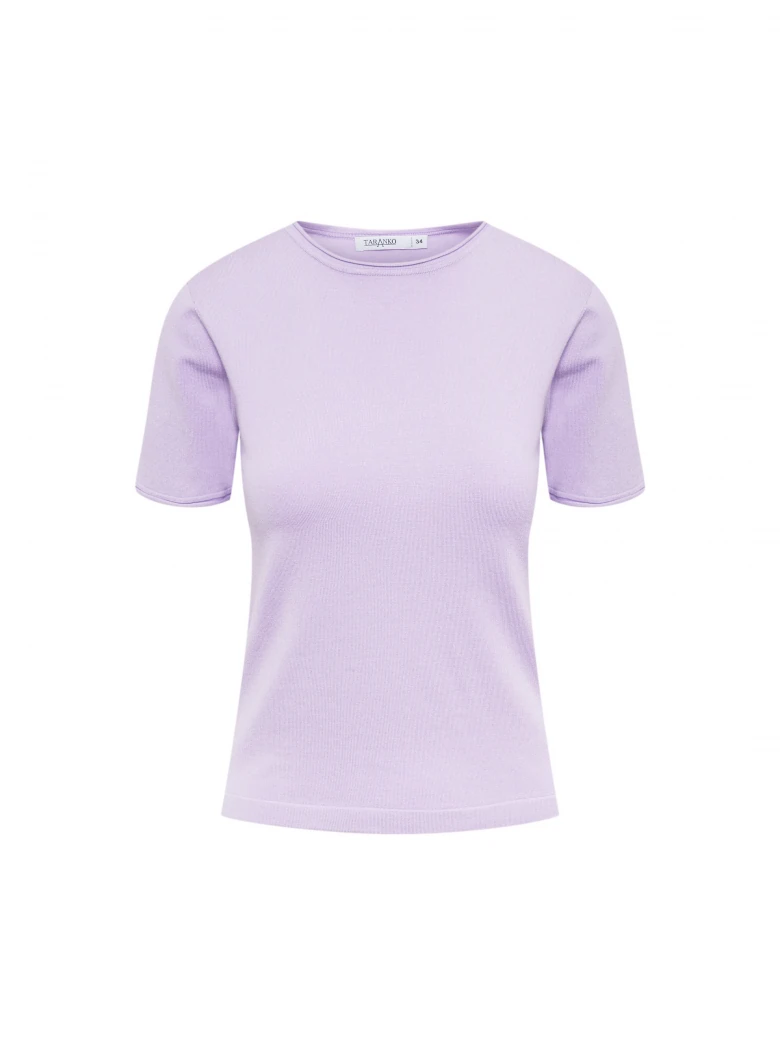 Lilac short-sleeved sweater