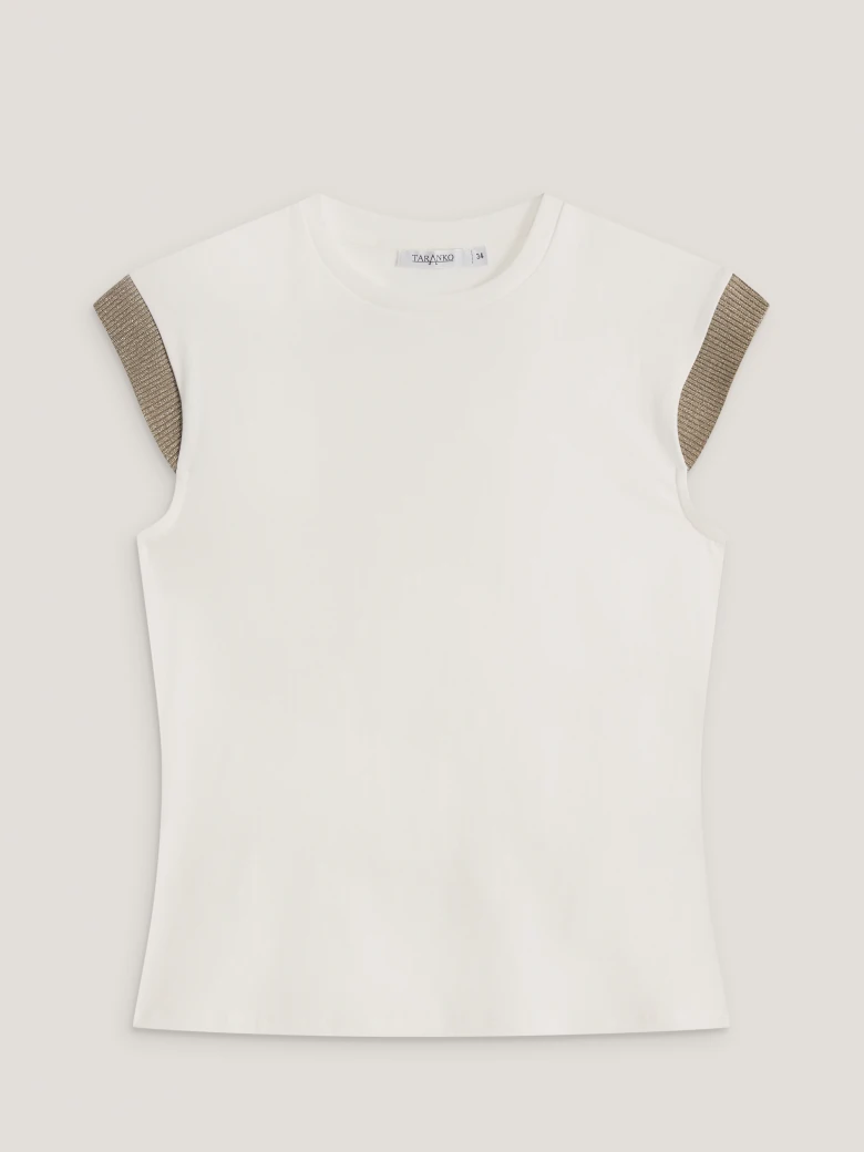 White blouse with decorative sleeves