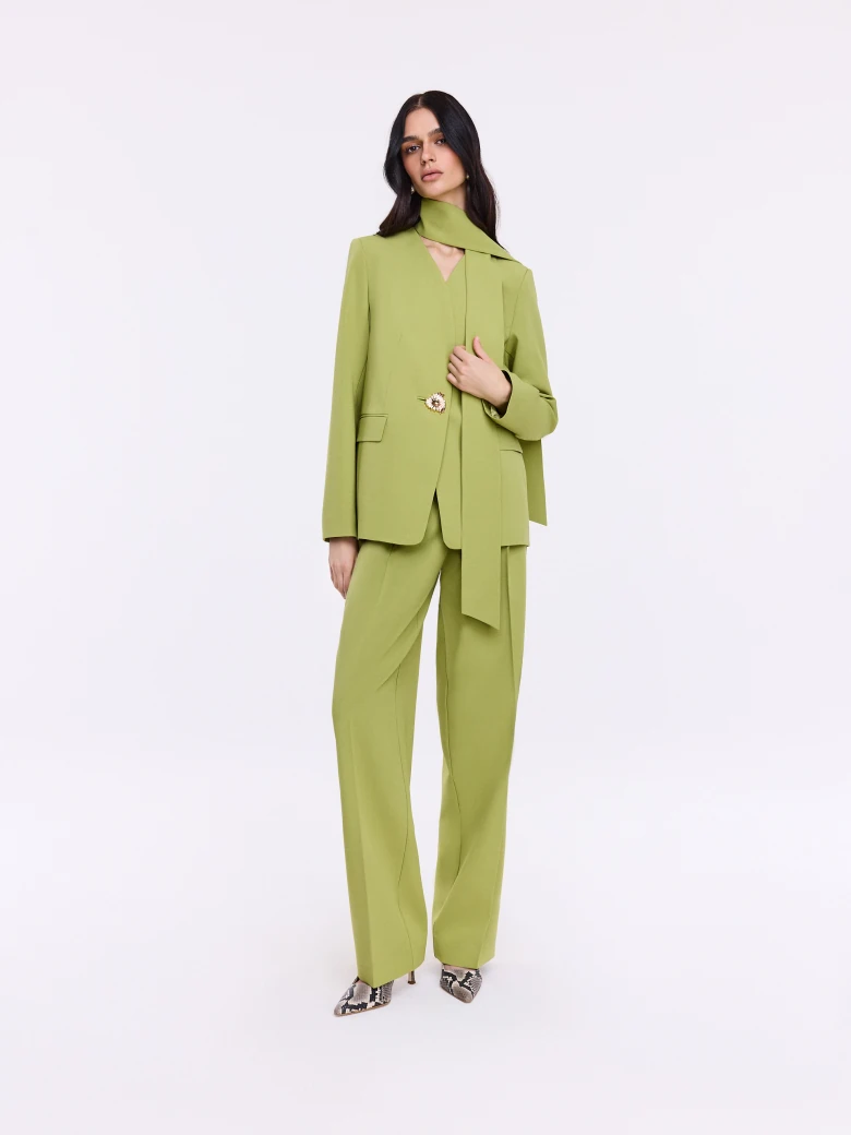 Green cigarette pants