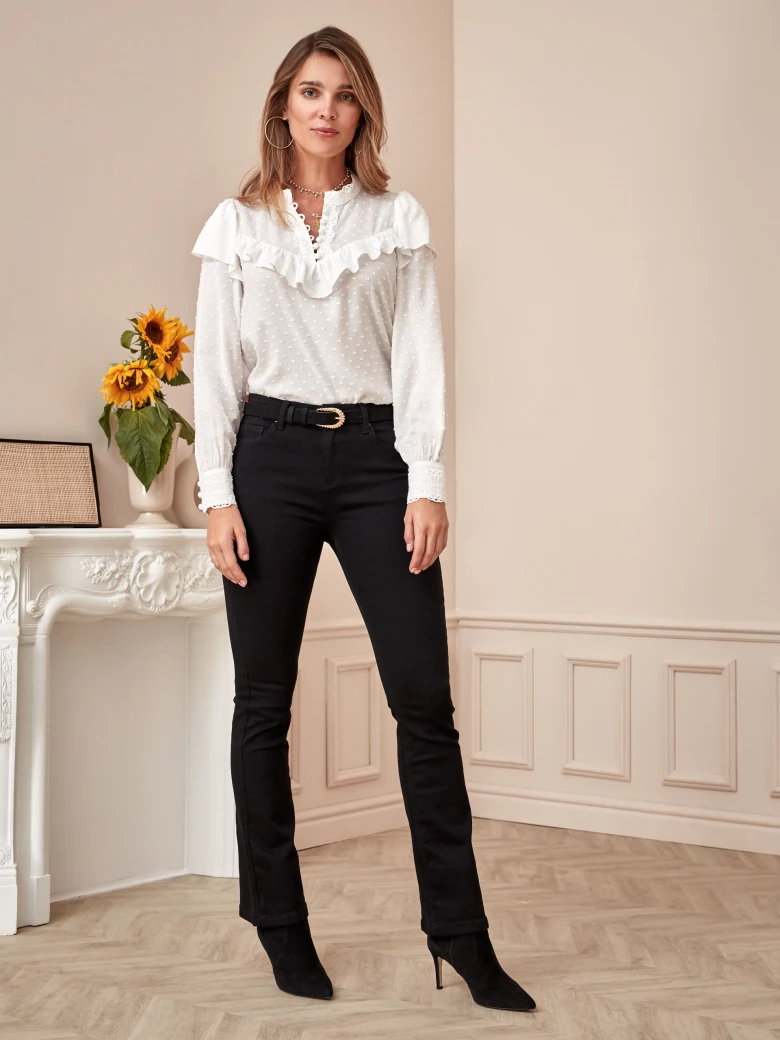 ROMANTIC BLOUSE WITH RUFFLES AND BUTTONS