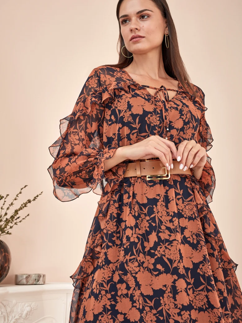 DELICATE FLORAL PRINT DRESS