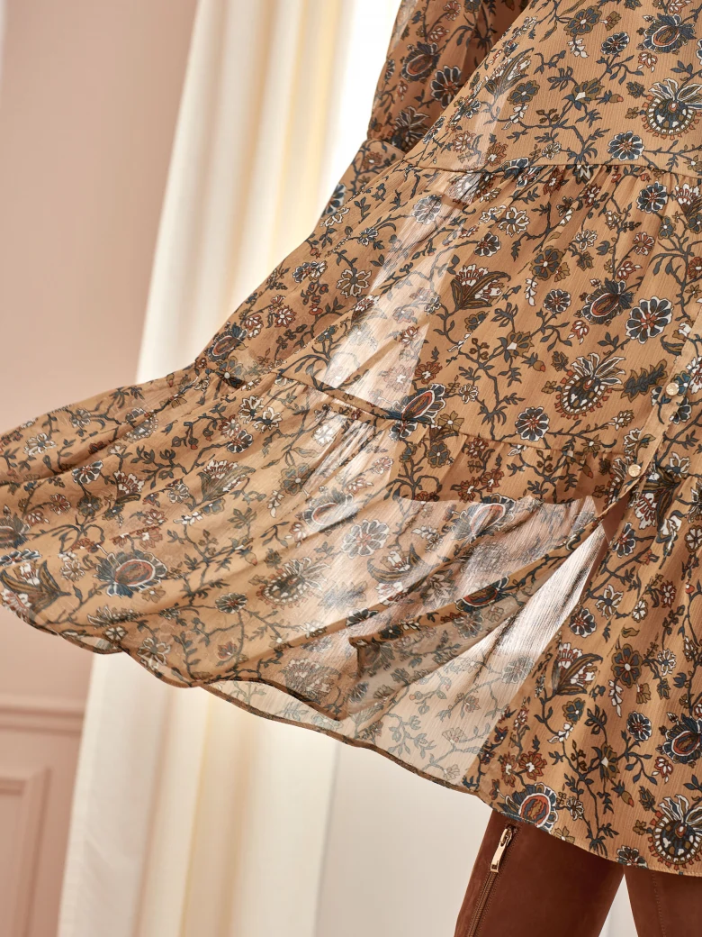 AIRY FLORAL MIDI DRESS