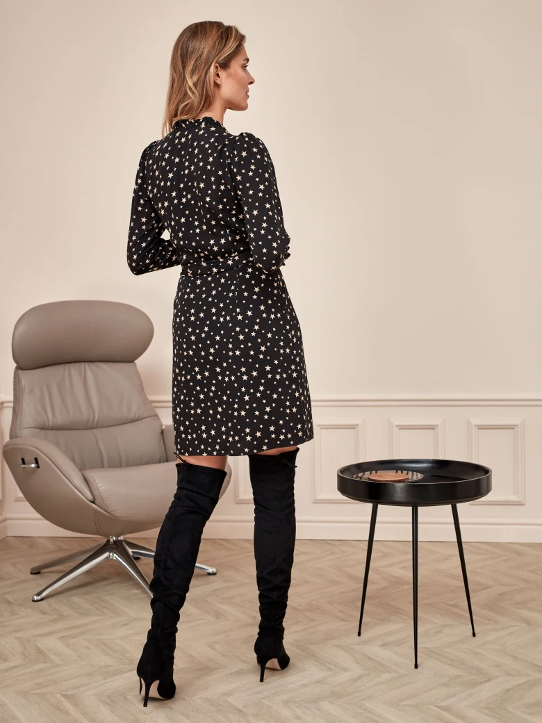 DRESS IN STARS WITH ENVELOPE NECKLINE