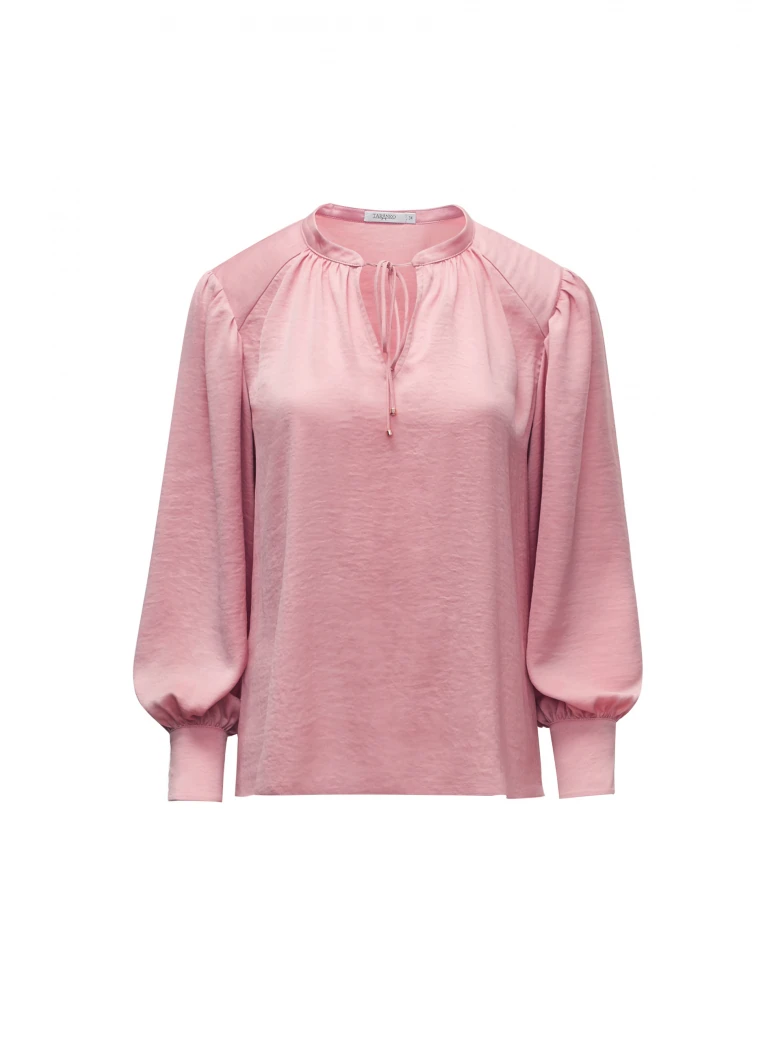 PINK BLOUSE WITH WIDE SLEEVES