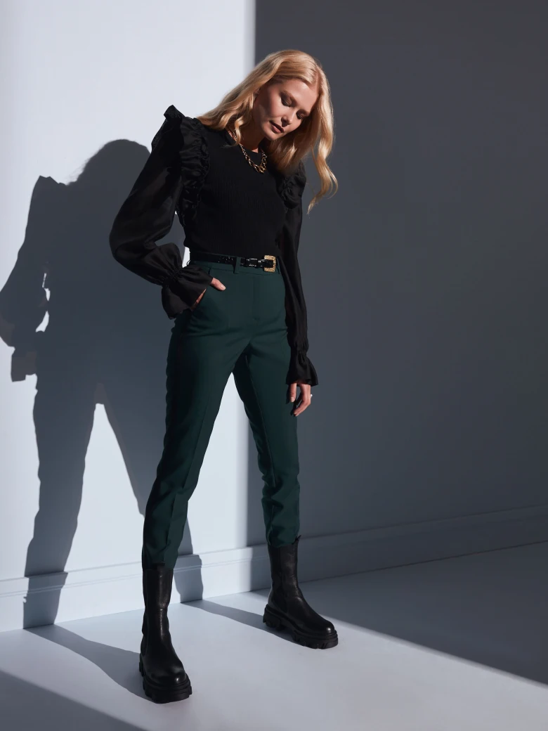 GREEN LEOPARD PANTS