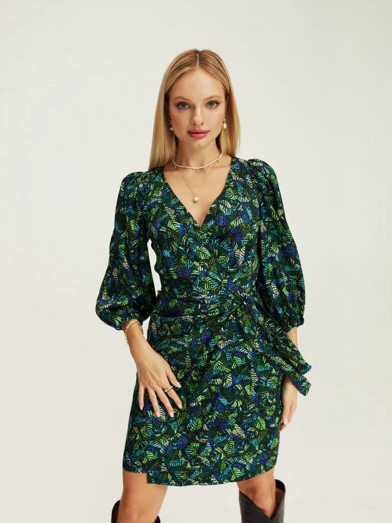 Green envelope dress