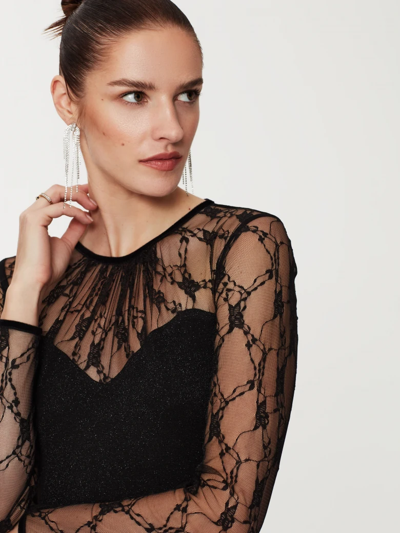 Metallic thread dress