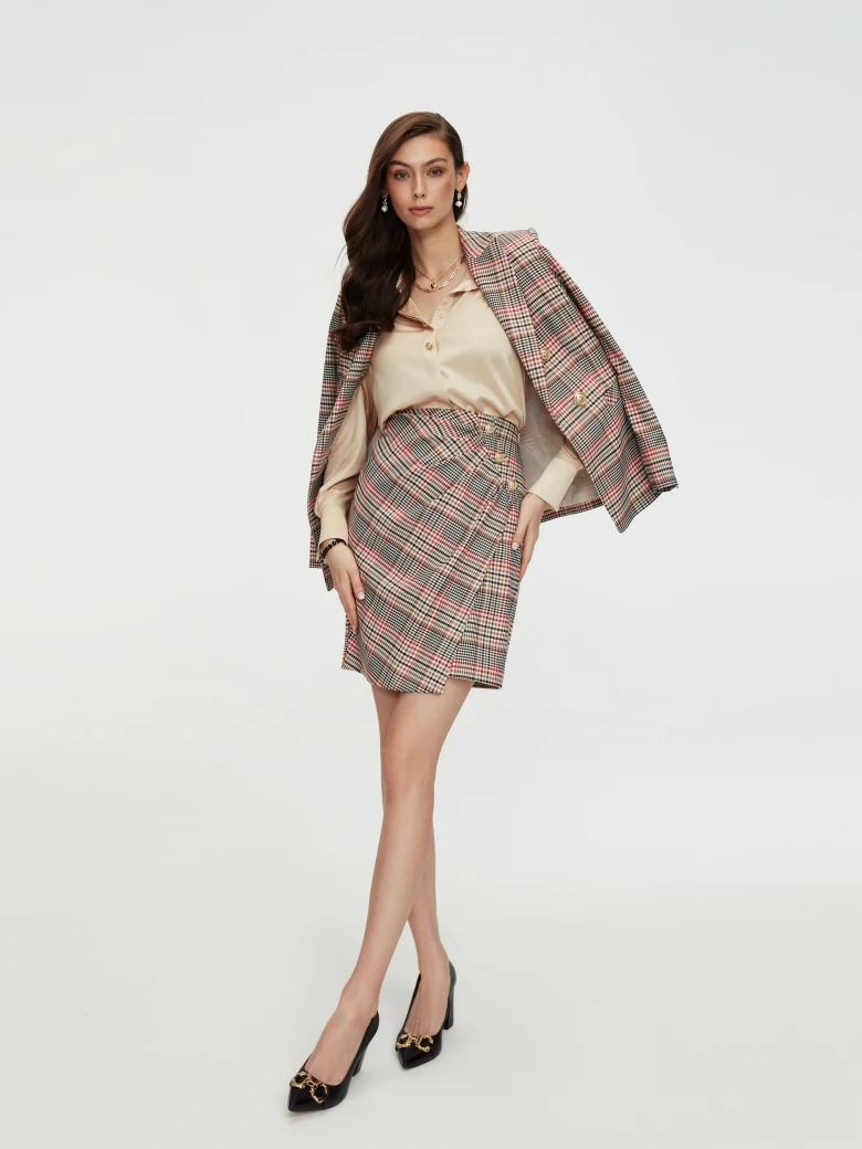 Checked skirt