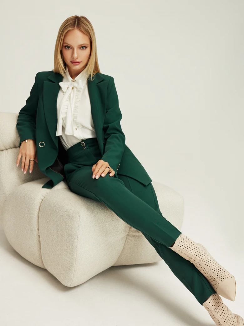 Dark green double-breasted jacket