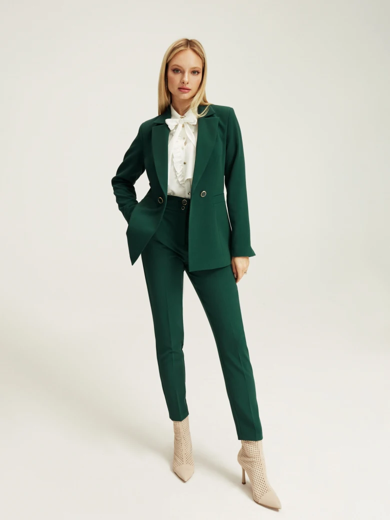 Dark green double-breasted jacket