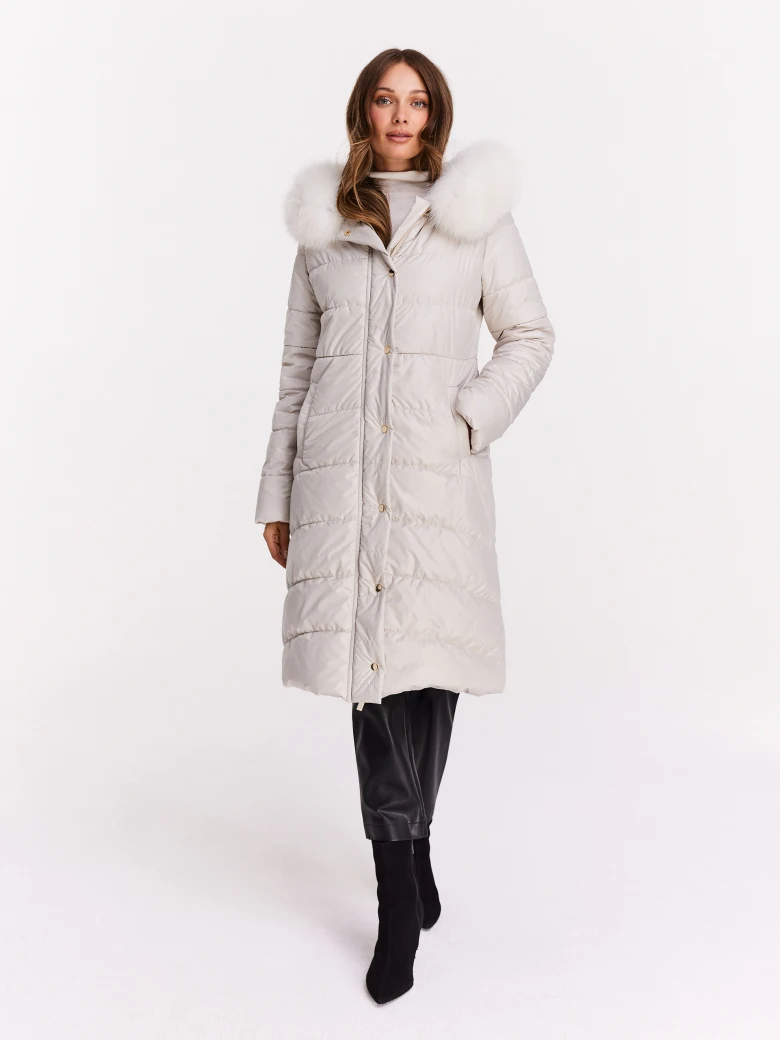 Long quilted coat