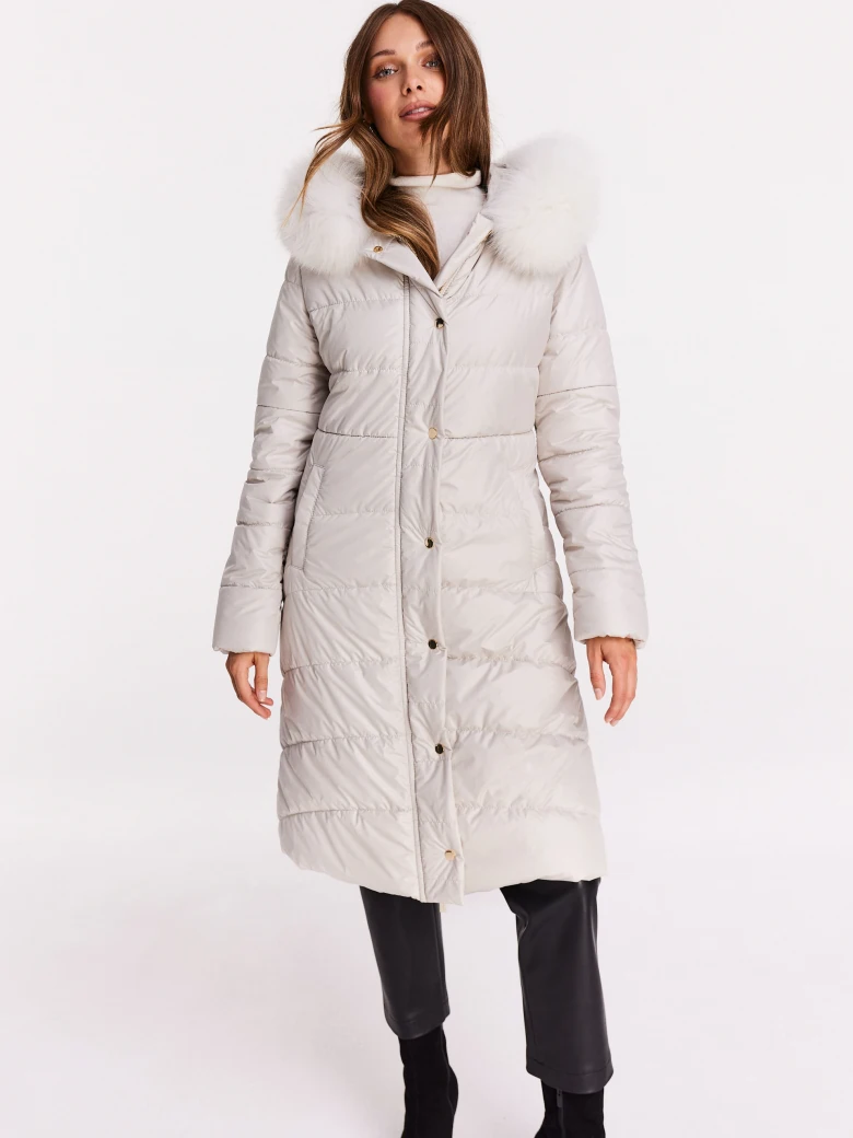 Long quilted coat