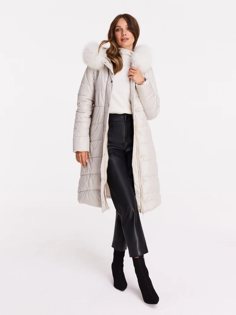 Long quilted coat