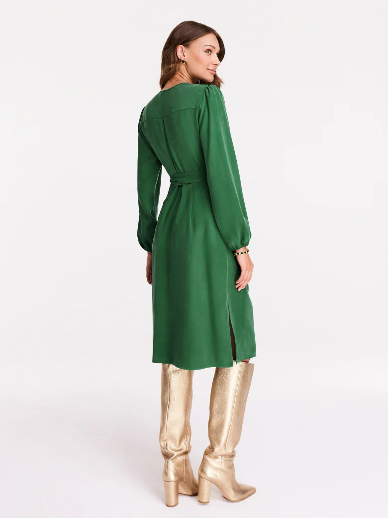 Green envelope dress