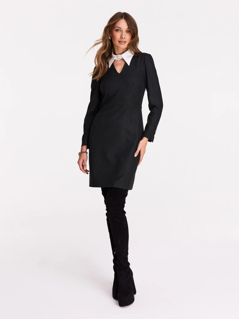 Black dress with collar