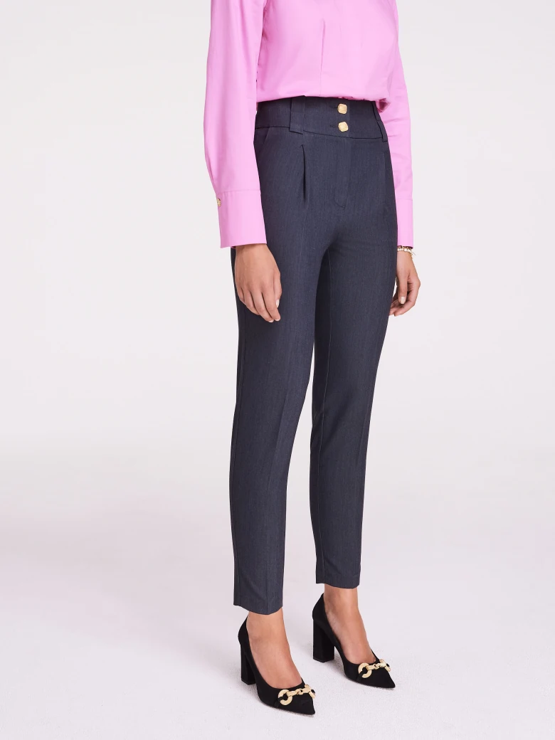 High-waisted suit pants