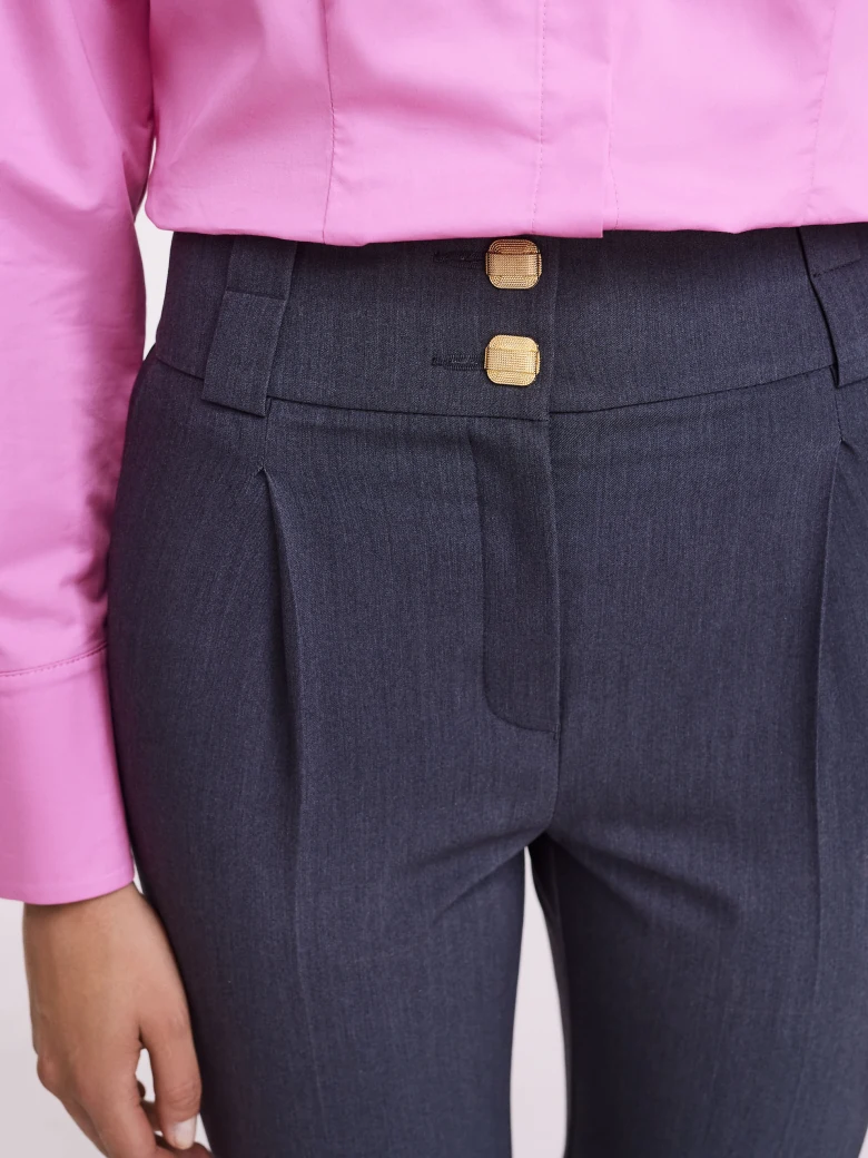 High-waisted suit pants