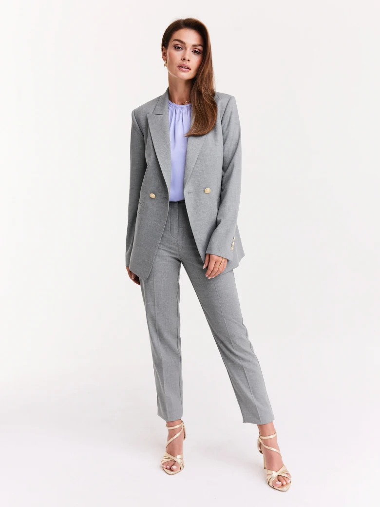 Grey double-breasted jacket