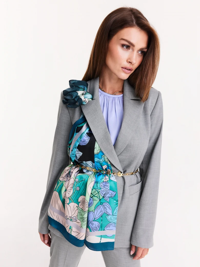 Grey double-breasted jacket